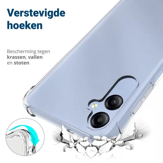 Samsung Galaxy A05 Hoesje Schokbestendig en Dun TPU Transparant afbeelding 2