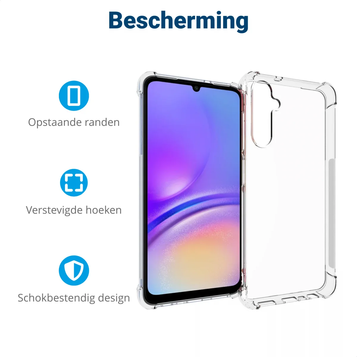 Samsung Galaxy A05 Hoesje Schokbestendig en Dun TPU Transparant afbeelding 6