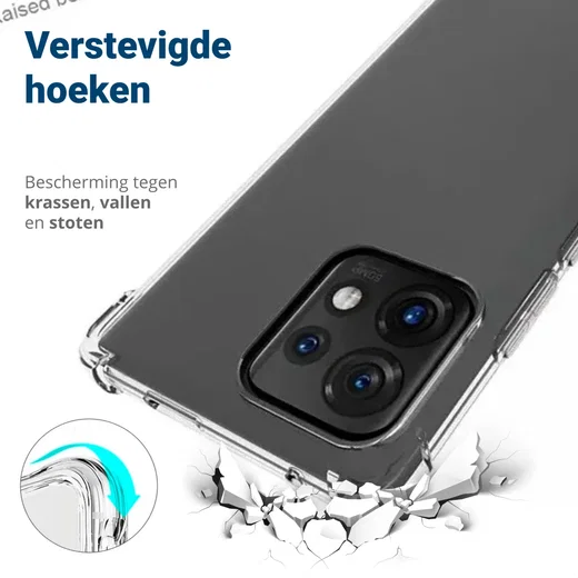 Motorola Edge 40 Neo Hoesje Schokbestendig Dun TPU Transparant afbeelding 2