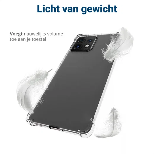 Motorola Edge 40 Neo Hoesje Schokbestendig Dun TPU Transparant afbeelding 5