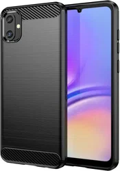 Samsung Galaxy A05 Hoesje Geborsteld TPU Flexibele Back Cover Zwart afbeelding