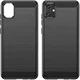 Samsung Galaxy A05 Hoesje Geborsteld TPU Flexibele Back Cover Zwart afbeelding 2