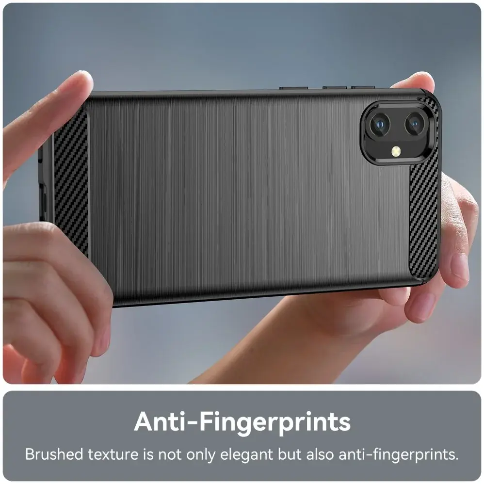 Samsung Galaxy A05 Hoesje Geborsteld TPU Flexibele Back Cover Zwart afbeelding 7