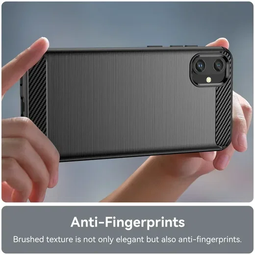 Samsung Galaxy A05 Hoesje Geborsteld TPU Flexibele Back Cover Zwart afbeelding 7