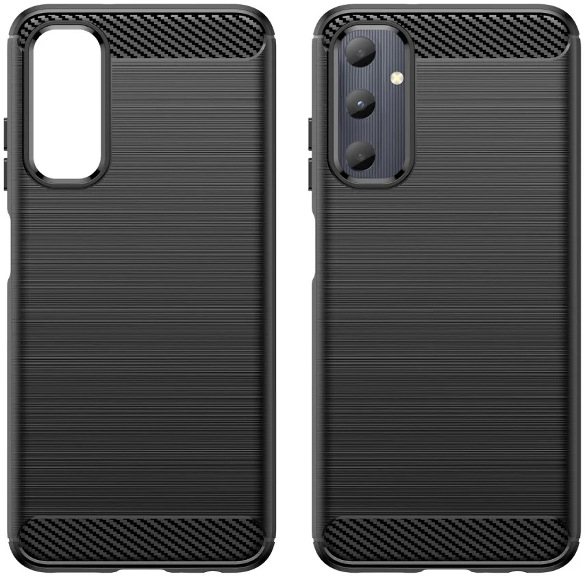 Samsung Galaxy A05S Hoesje Geborsteld TPU Flexibele Back Cover Zwart afbeelding 2