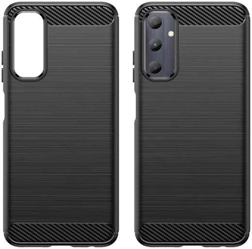 Samsung Galaxy A05S Hoesje Geborsteld TPU Flexibele Back Cover Zwart afbeelding 2