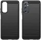 Samsung Galaxy A05S Hoesje Geborsteld TPU Flexibele Back Cover Zwart afbeelding 2