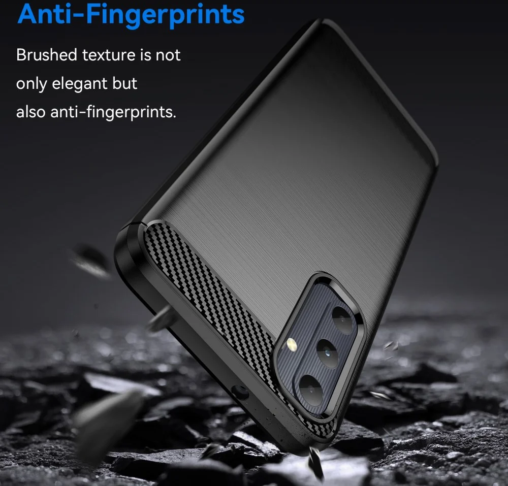 Samsung Galaxy A05S Hoesje Geborsteld TPU Flexibele Back Cover Zwart afbeelding 4