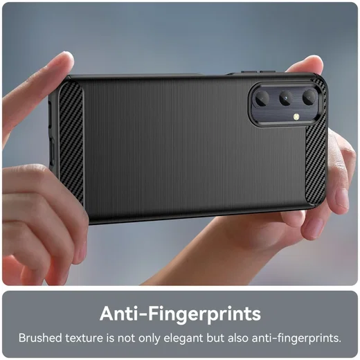Samsung Galaxy A05S Hoesje Geborsteld TPU Flexibele Back Cover Zwart afbeelding 6