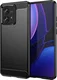 Motorola Edge 40 Neo Hoesje Geborsteld TPU Flexibele Back Cover Zwart afbeelding 1