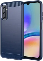 Samsung Galaxy A05S Hoesje Geborsteld TPU Flexibele Back Cover Blauw afbeelding