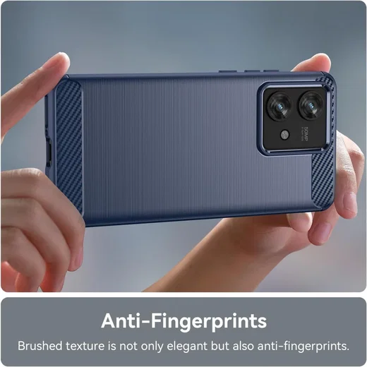 Motorola Edge 40 Neo Hoesje Geborsteld TPU Flexibele Back Cover Blauw afbeelding 7
