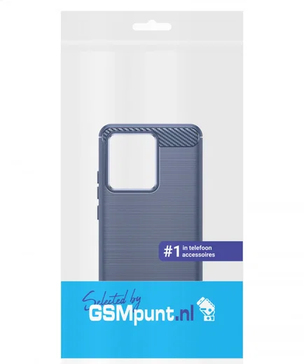 Motorola Edge 40 Neo Hoesje Geborsteld TPU Flexibele Back Cover Blauw afbeelding 8
