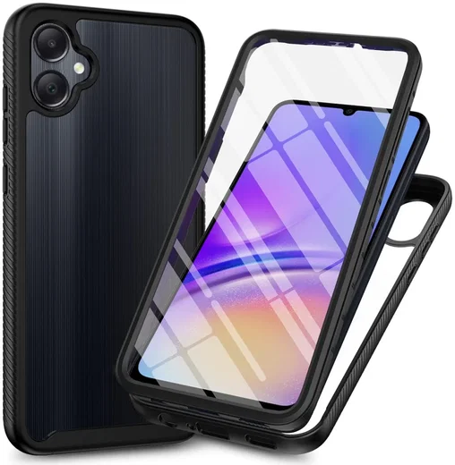 Samsung Galaxy A05 Hoesje Full Protect 360° Cover Hybride Zwart afbeelding 1