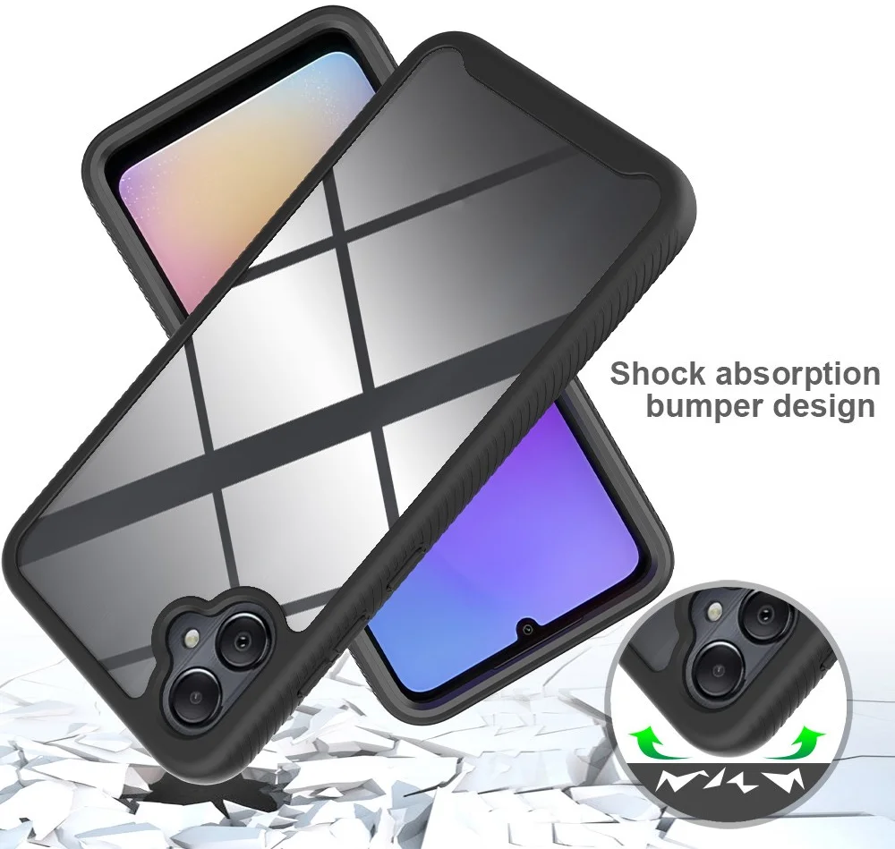 Samsung Galaxy A05 Hoesje Full Protect 360° Cover Hybride Zwart afbeelding 2