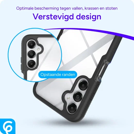 Samsung Galaxy A05s Hoesje Full Protect 360° Cover Hybride Zwart afbeelding 2