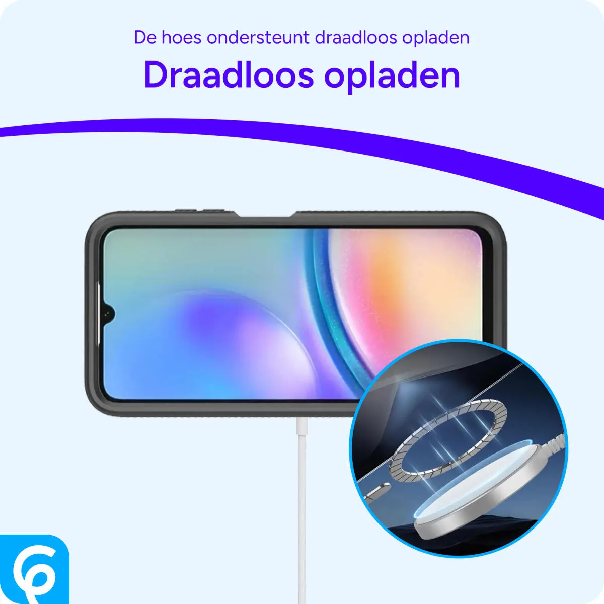 Samsung Galaxy A05s Hoesje Full Protect 360° Cover Hybride Zwart afbeelding 6