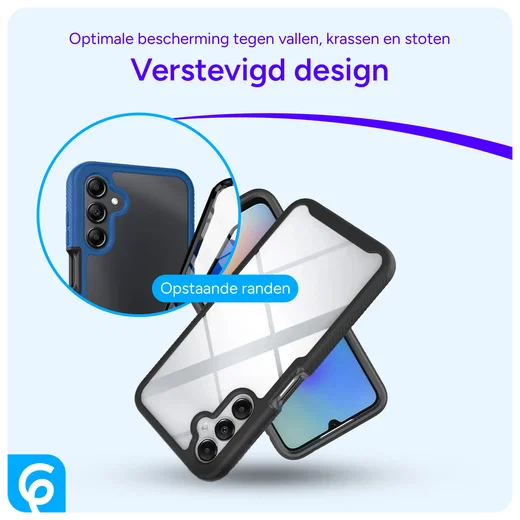 Samsung Galaxy A05s Hoesje Full Protect 360° Cover Hybride Blauw afbeelding 4