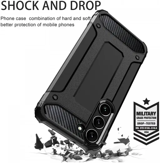 Samsung Galaxy A05S Hoesje Shock Proof Hybride Back Cover Blauw afbeelding 2