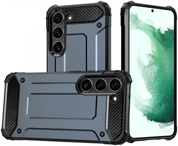 Samsung Galaxy S23 FE Hoesje Shock Proof Hybride Back Cover Blauw