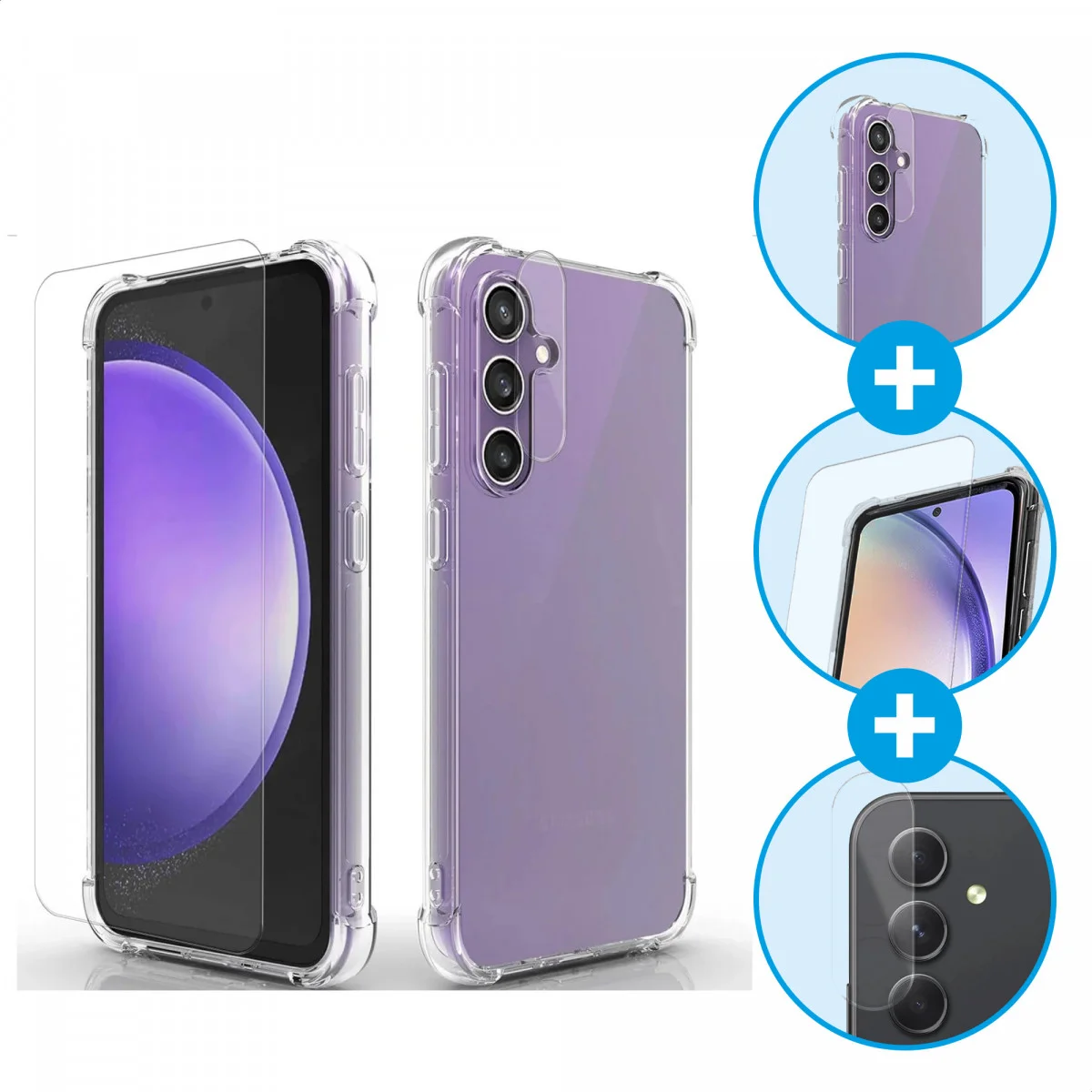 Samsung Galaxy S23 FE Hoesje + Screen Protector + Camera Protector afbeelding 1