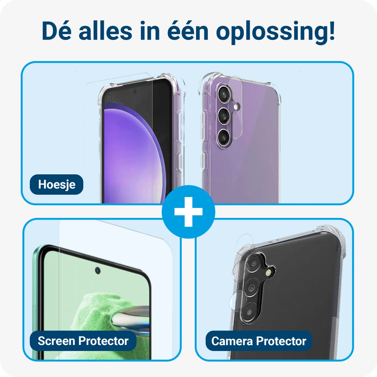 Samsung Galaxy S23 FE Hoesje + Screen Protector + Camera Protector afbeelding 2