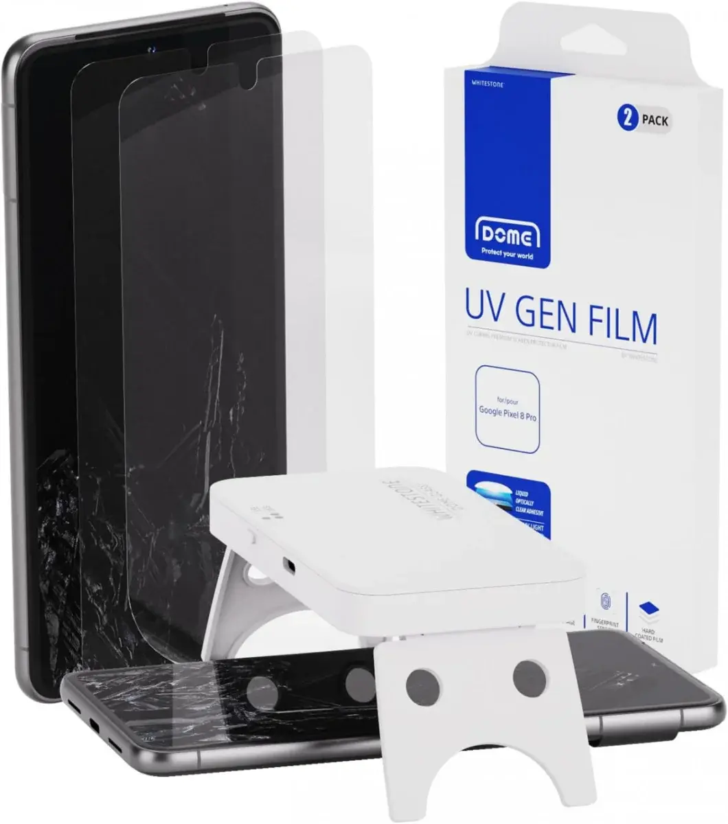 Whitestone UV Gen Google Pixel 8 Pro Screen Protector Folie (2-Pack) afbeelding 1