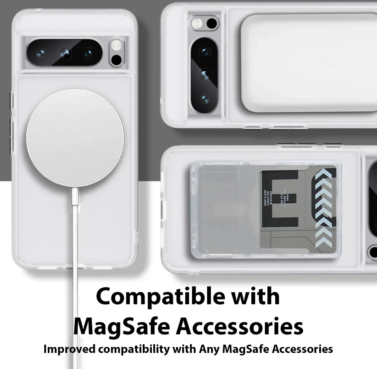 Whitestone Scope Case Google Pixel 8 Pro Hoesje MagSafe Wit afbeelding 5