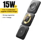 Essager 3-in-1 Opvouwbare Draadloze Lader iPhone/AirPods/Watch Zwart afbeelding 1