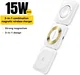 Essager 3-in-1 Opvouwbare Draadloze Lader iPhone/AirPods/Watch Wit afbeelding 1