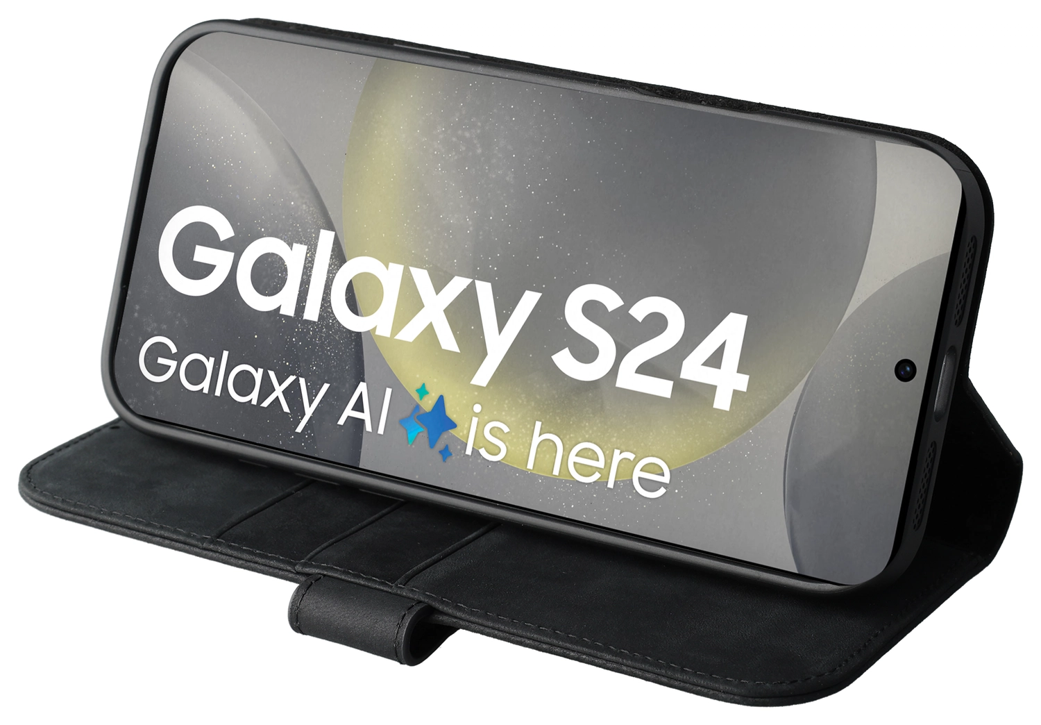 Rosso Elite Samsung Galaxy S24 Hoesje MagSafe Leer Zwart afbeelding 10