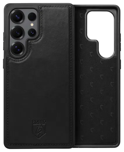 Rosso Elite Samsung Galaxy S24 Ultra Hoesje MagSafe Leer Zwart afbeelding 8