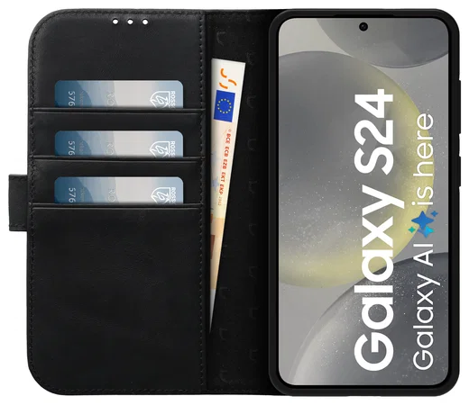 Rosso Elite Samsung Galaxy S24 Plus Hoesje MagSafe Leer Zwart afbeelding 2