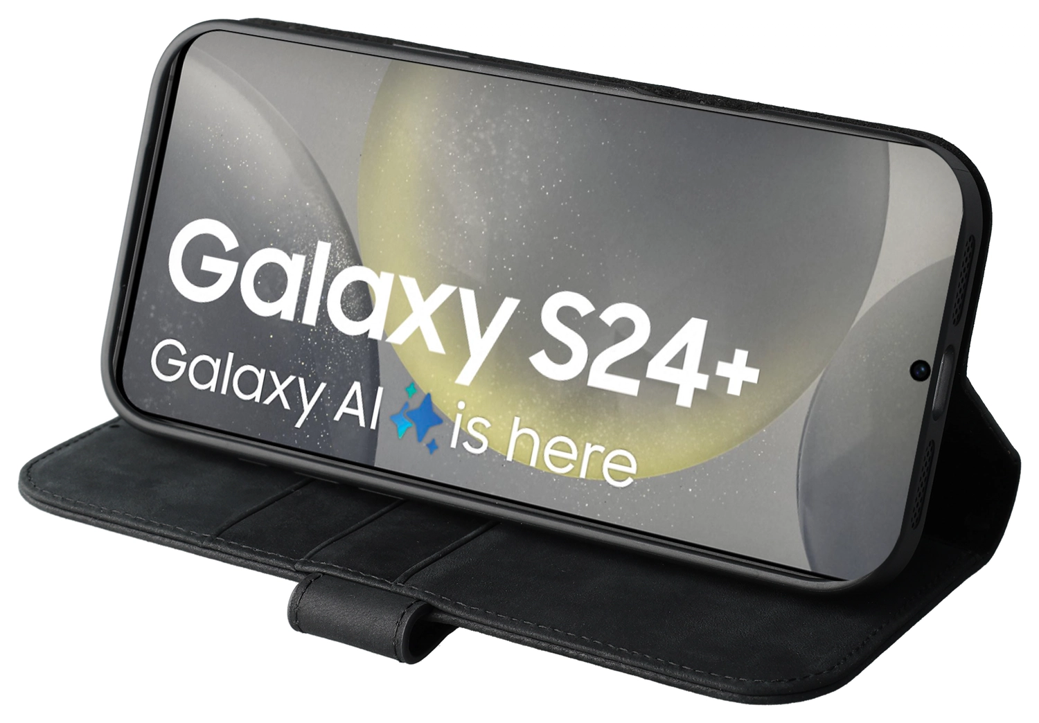 Rosso Elite Samsung Galaxy S24 Plus Hoesje MagSafe Leer Zwart afbeelding 10