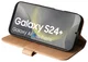Rosso Elite Samsung Galaxy S24 Plus Hoesje MagSafe Leer Lichtbruin afbeelding 10