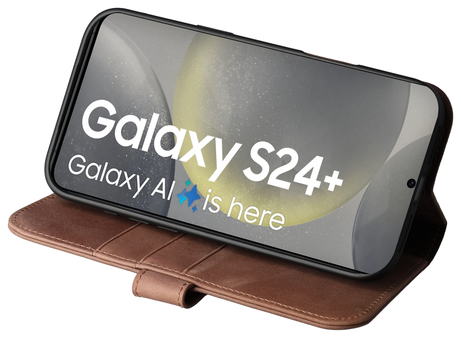 Rosso Elite Samsung Galaxy S24 Plus Hoesje MagSafe Leer Bruin afbeelding 10