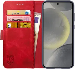 Rosso Element Samsung Galaxy S24 Hoesje Book Case Wallet Rood afbeelding