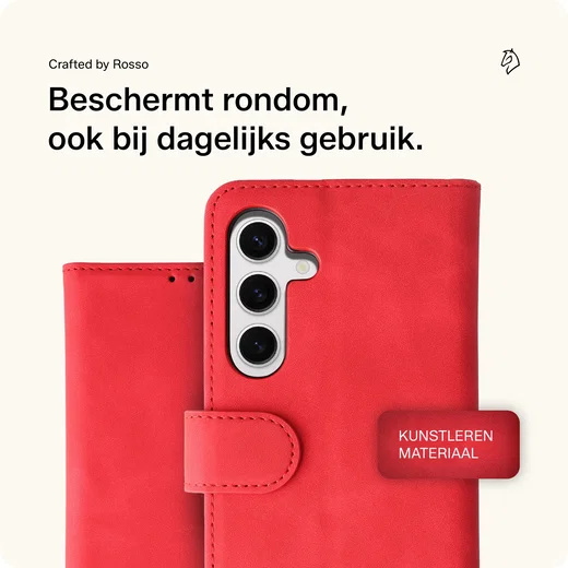 Rosso Element Samsung Galaxy S24 Hoesje Book Case Wallet Rood afbeelding 3