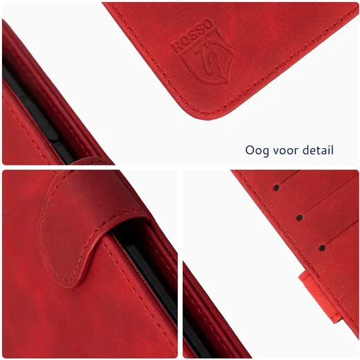 Rosso Element Samsung Galaxy S24 Ultra Hoesje Book Case Wallet Rood afbeelding 5
