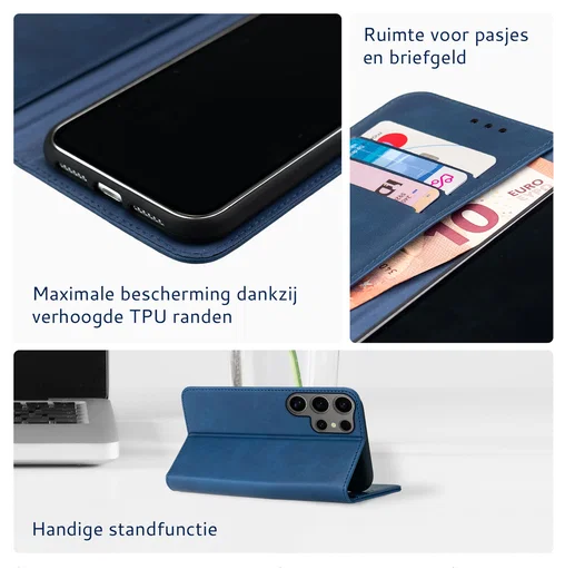 Rosso Element Samsung Galaxy S24 Ultra Hoesje Book Case Wallet Blauw afbeelding 3