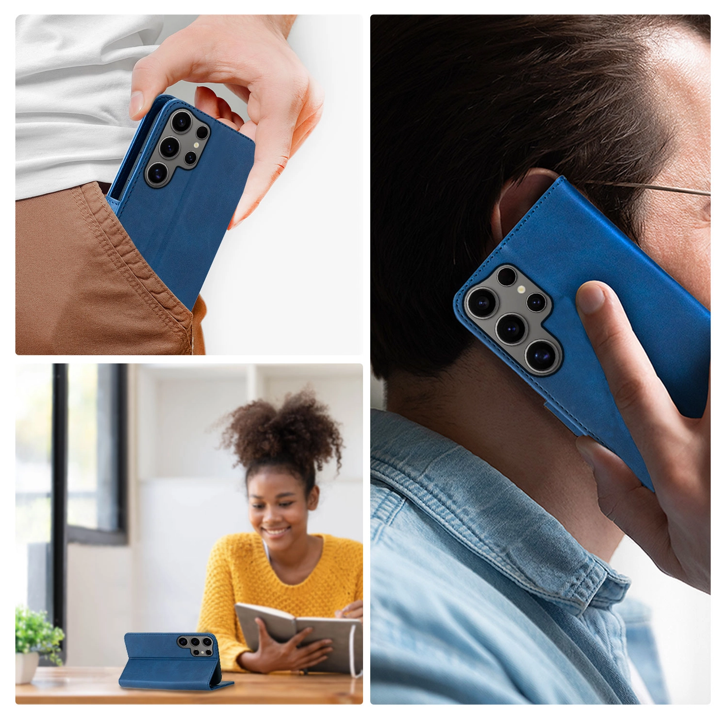 Rosso Element Samsung Galaxy S24 Ultra Hoesje Book Case Wallet Blauw afbeelding 5