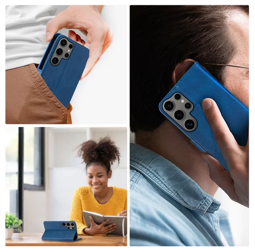 Rosso Element Samsung Galaxy S24 Ultra Hoesje Book Case Wallet Blauw afbeelding 5