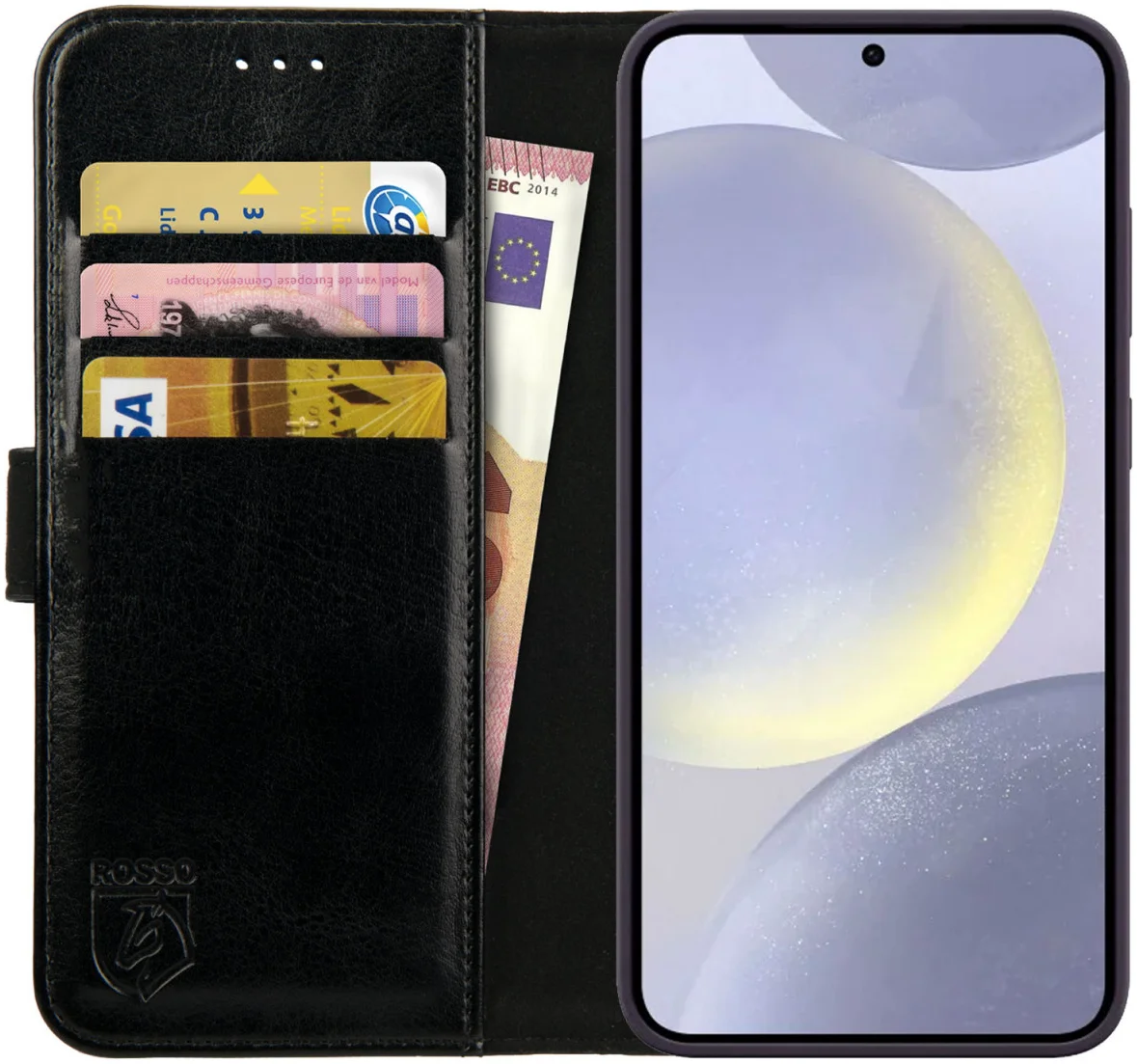 Rosso Element Samsung Galaxy S24 Plus Hoesje Book Case Wallet Zwart afbeelding 1