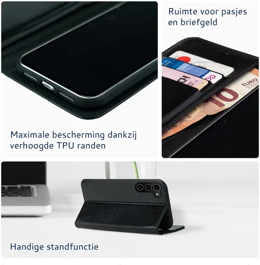 Rosso Element Samsung Galaxy S24 Plus Hoesje Book Case Wallet Zwart afbeelding 4