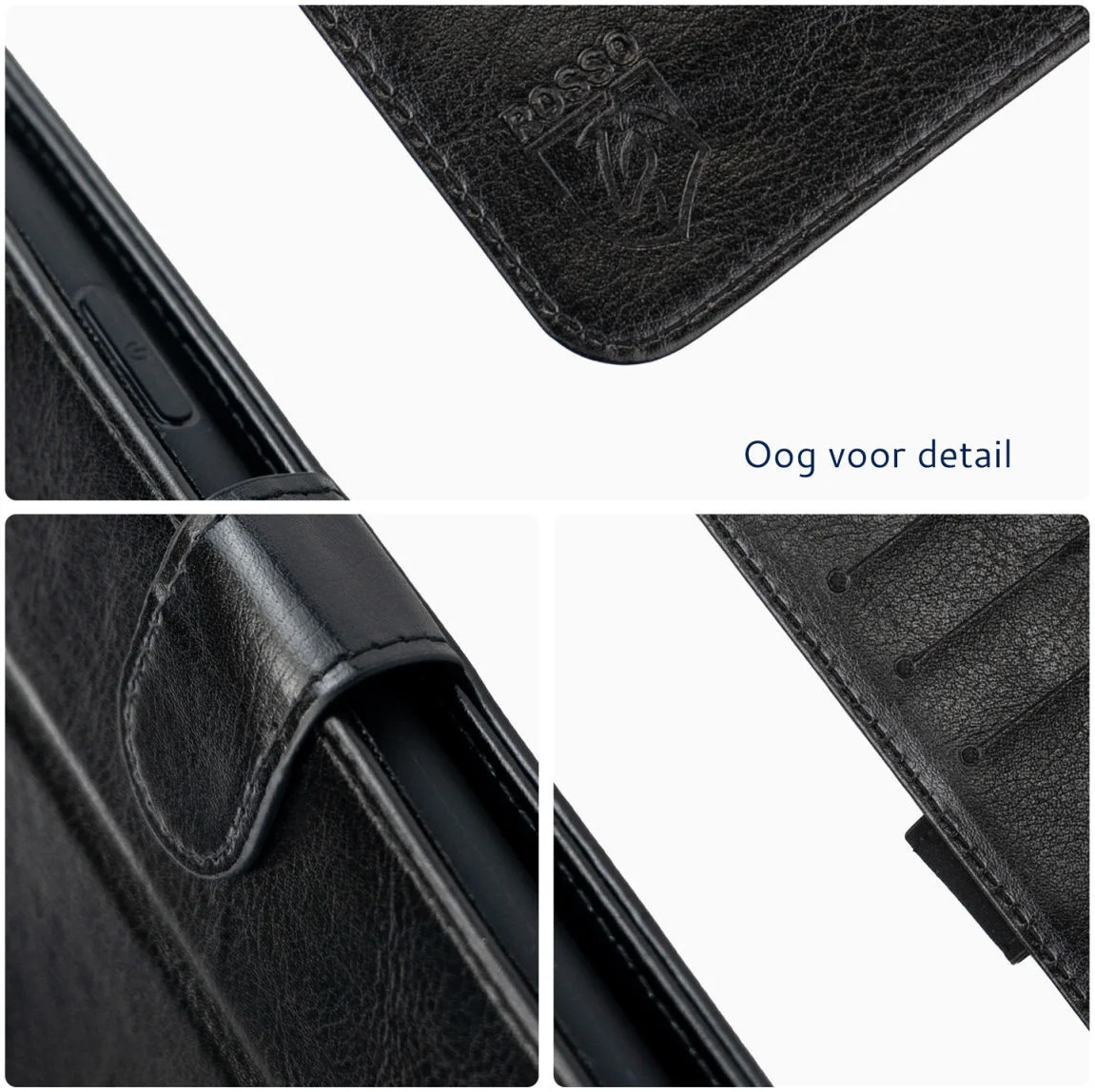 Rosso Element Samsung Galaxy S24 Plus Hoesje Book Case Wallet Zwart afbeelding 5