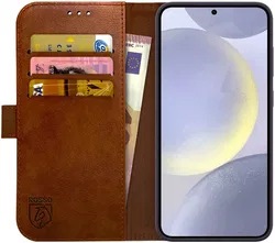 Rosso Element Samsung Galaxy S24 Plus Hoesje Book Case Wallet Bruin afbeelding
