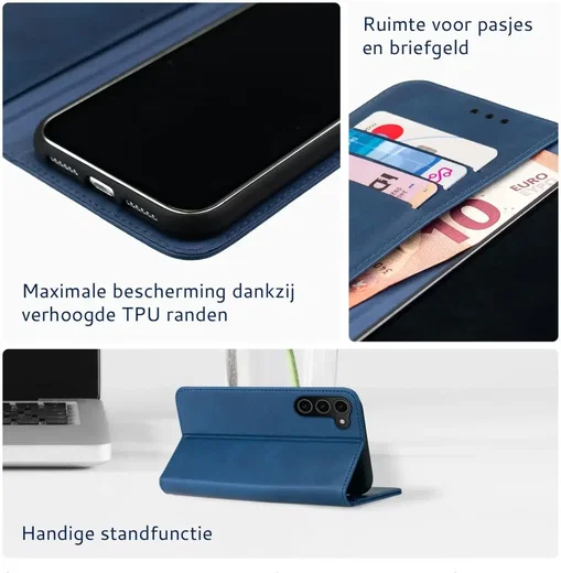 Rosso Element Samsung Galaxy S24 Plus Hoesje Book Case Wallet Blauw afbeelding 4