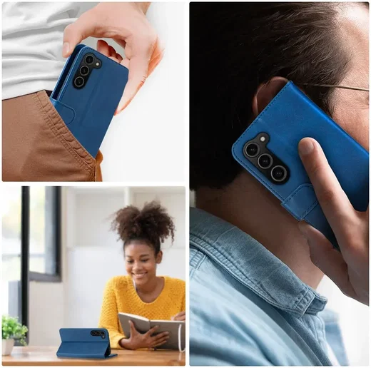 Rosso Element Samsung Galaxy S24 Plus Hoesje Book Case Wallet Blauw afbeelding 6