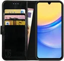 Rosso Element Samsung Galaxy A15 Hoesje Book Case Wallet Zwart