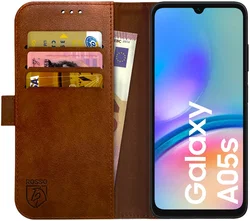 Rosso Element Samsung Galaxy A05s Hoesje Book Case Wallet Bruin afbeelding